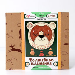 Плетение панно своими руками «Мишка», набор для творчества