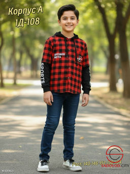 Рубашка для мальчика в клетку - Bruno фото 3