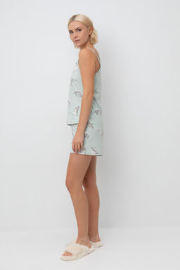 Е 20052/туманный голубой,журавли пижама жен - Very neat фото 4