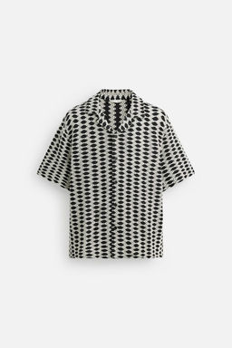 CONTRAST JACQUARD SHIRT - Zara фото 6