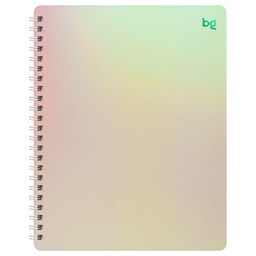 Тетрадь 80л. на спирали BG "Сияние. Белая" клетка (Т5гр80_пл 62662) пластиковая обложка