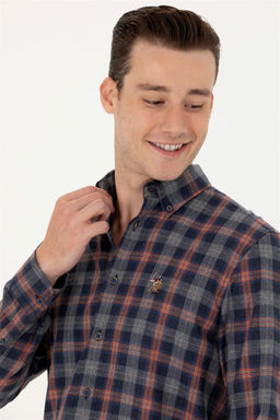 U. S. Polo Assn Мужская темно-синяя рубашка с длинным рукавом - U.s. polo assn фото 9