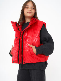 Жилет Over укороченный, красный - Inzibe фото 4