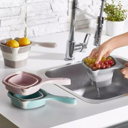 L-00857GY Ковш складной 1л серый пластик/силикон - Mayer&boch фото 5