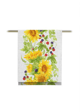 Полотенце 50*60 см вафельное (Подсолнух 3D) - Ивановотекстиль фото 3