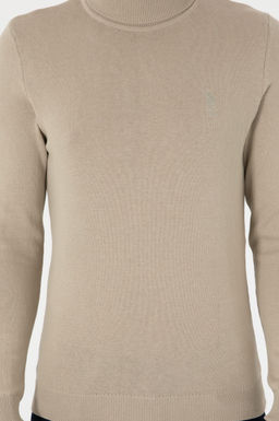 Erkek Haki Melanj Basic Kazak