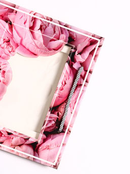 Цена за 2 шт. Пакет подарочный с окном Цветы, 25?10?22 см