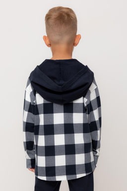 Crockid _ КР 302681/индиго,клетка виши к534 рубашка для мал  фото 3