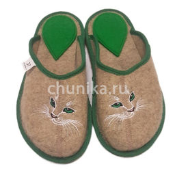 Тапочки без задника, вышивка «кошечки» - Чуника фото 6
