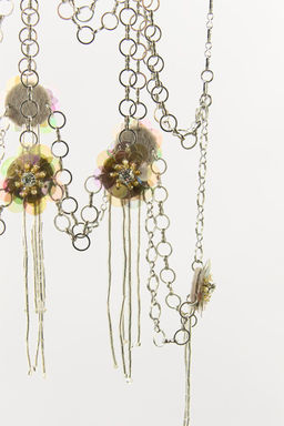 METALLIC DRESS WITH BEADS AND FLOWERS - Zara фото 6