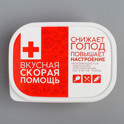 Цена за 2 шт. Ланч - бокс прямоугольный Вкусная скорая помощь, 500 мл
