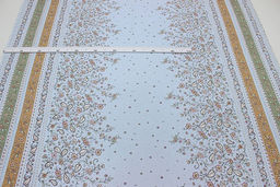 Штапель Премиум Нежные пейсли с каймой цв.голубой, СОРТ2, ш.1.45м, вискоза-100%, 120гр/м.кв - Купава фото 15