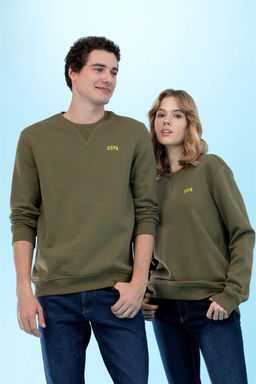 U. S. Polo Assn / Базовый свитшот цвета хаки с круглым вырезом - U.s. polo assn фото 3