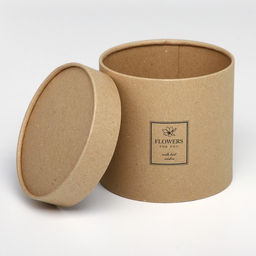 Набор шляпных коробок из крафта 2 в 1 Flowers, 12 х 12, 15 х 15 см - Дарите счастье фото 3