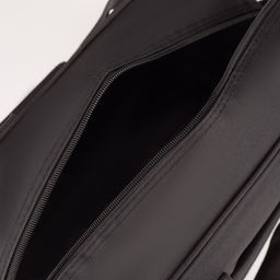 Сумка дорожная на молнии, наружный карман, длинный ремень, цвет чёрный - Simaland фото 4