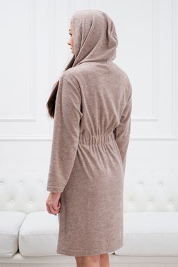 Халат женский из махры Нежность какао с молоком - Амадэль фото 6