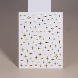 Цена за 2 шт. Наклейки для ногтей Звезда, объёмные, фольгированные, цвет золотистый - Qf фото 4