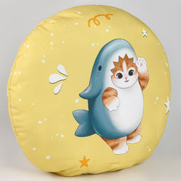 Подушка Котик в костюме акулы - Mni mnu фото 2