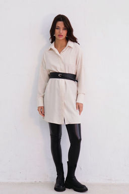 Базовая удлинённая рубашка свободного силуэта - Martichelli фото 115