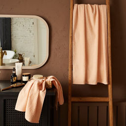 Полотенце махровое Экономь и Я 70х140 см, цвет персиковый мокко, 100% хлопок, 350 гр/м2  фото 12