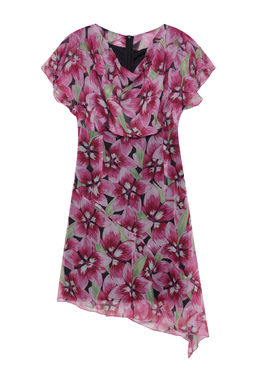 Cok Renkli Cicek Desenli A Kesim Degaje Yakal? Mini Dokuma Elbise TWOSS24EL00900 - Trendyolmilla фото 6