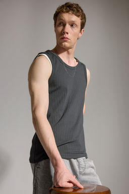 Pamuklu Regular Fit Fitilli Ka_korse Atlet - Defacto фото 4