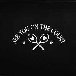 Сумка спорт Увидимся на корте, 40*24*21, отд на молнии, черный - Nazamok фото 7