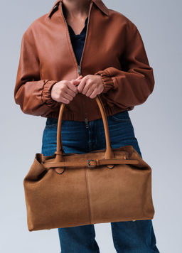 Замшевая сумка Daniela DBR 31375 светло-коричневый  фото 9