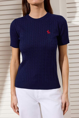 Ekru At Nak?sl? Sac Orgu Triko Bluz TWOSS26BZ00137 - Trendyolmilla фото 7