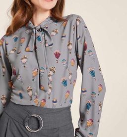 Блузка, серая - Ashley brooke фото 5