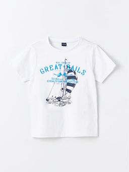 Bisiklet Yaka Bask?l? K?sa Kollu Erkek ?ocuk ?ortlu Pijama Tak?m? - Waikiki фото 2