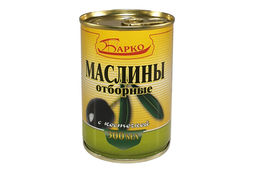 Маслины с/к в ж/б 280г/300мл х"Барко", , шт