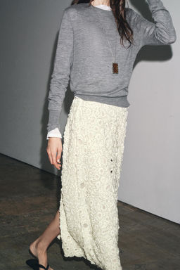 ZW COLLECTION BEADED MIDI SKIRT - Zara фото 2