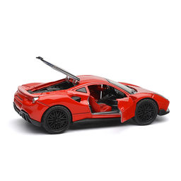 Машина металл ferrary 488 GTB 12 см, (двери, багажник) инерц., в коробке