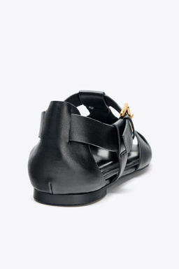 FLAT CAGE SANDALS - Zara фото 4