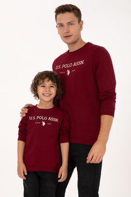 Erkek _ocuk Bordo Bisiklet Yaka Sweatshirt Sepette S_rpriz _ndirim - U.s. polo assn фото 6