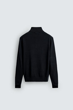 100% WOOL SWEATER WITH BUTTON NECK - Zara фото 8
