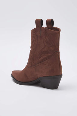 Koyu Kahverengi Suet Kovboy Kad?n Bot 
TAKAW26BO00066 - Trendyolmilla фото 4