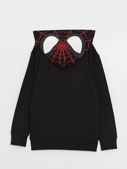 Kap??onlu Spiderman Bask?l? Uzun Kollu Erkek ?ocuk Fermuarl? Sweatshirt - Waikiki фото 2