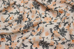 Штапель Капуцин цв.персиковый, ш.1.45м, вискоза-100%, 100гр/м.кв - Купава фото 3