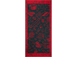 Полотенце махровое 6с102.411ж1 Атрибуты бани(т.зеленый1) 67х150см