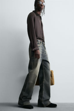 SATIN SHIRT WITH CONTRAST TRIMS - Zara фото 5