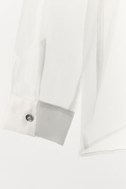 JEWELLED ORGANZA SHIRT - Zara фото 7
