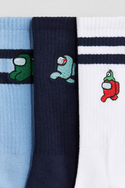 Pack de 5 calcetines con motivo intarsia - H&m фото 3
