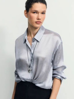 Базовая атласная блузка / Zarina