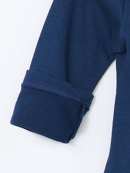 Bisiklet Yaka Bask?l? Uzun Kollu Erkek Bebek Ti??rt - Waikiki фото 3