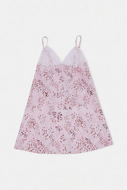 Pembe Renkli Leoplarl? Saten Dokuma 7li Pijama Tak?m?-Gecelik Ceyiz Set THMSS26PT00243