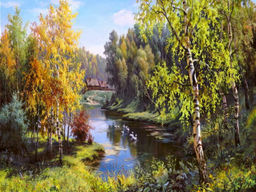 Вышивка крестиком 40х50см, Природа