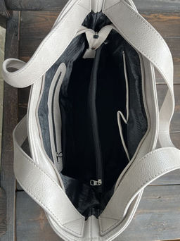 Женская сумка шоппер из эко кожи 0010 Серый - Kenguluna фото 8