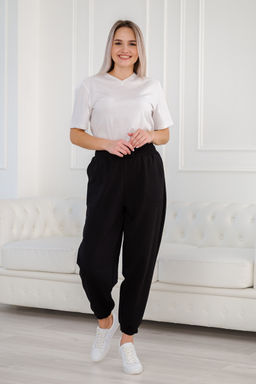 Брюки женские из футера Забава черный